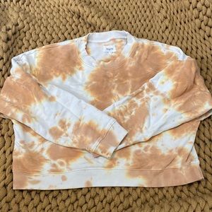 MATE the Label Womens Cropped Sweatshirt, Size L, Ginger Tye Die color.